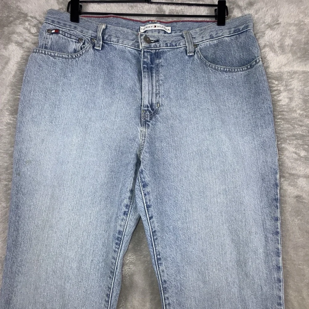 Tommy Hilfiger Jeans Relaxed Straight Leg‎ Women's 34x30 Blue Denim Vintage